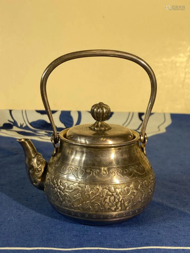 Japanese Sternling Silver Teapot