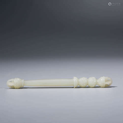 A CHINESE WHITE JADE VAJRA