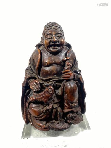 Chinese 18/19th cen Bamboo Figurine