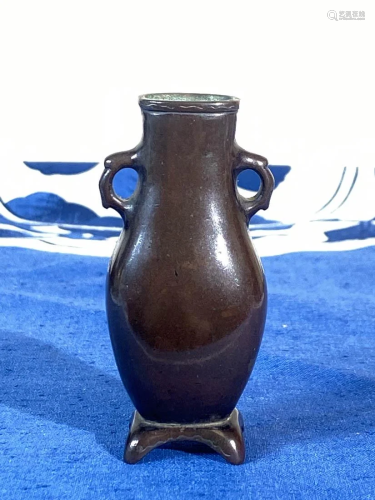 Chinese Miniture Bronze Vase - Scholar Incense