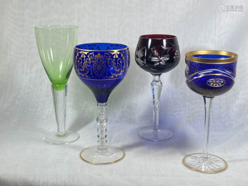 Assorted Group of Four Stemed Glasses