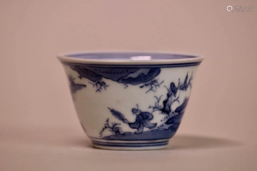 Chinese Blue White Porcelain Winecup