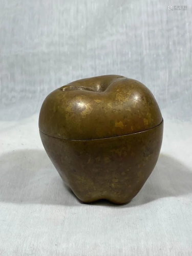 Chinese Bronze Box - Shape of Apple