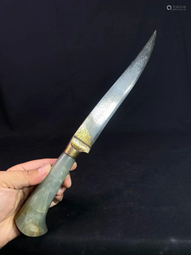 Mid Eastern Moghul Dagger with Rock Crystal Handle