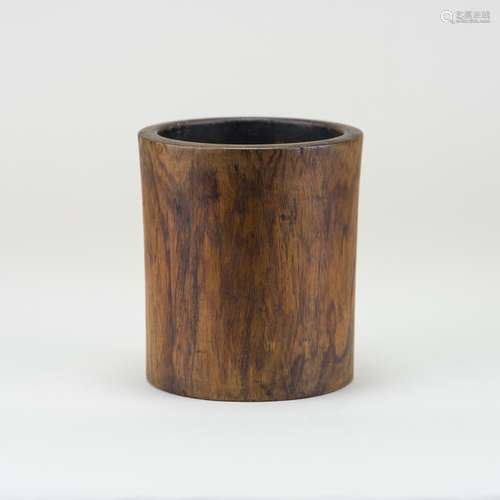 GLEAMING HUANGHUALI OR HARDWOOD BRUSHPOT