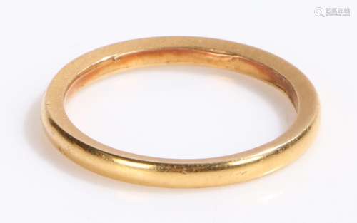 Yellow metal ring, ring size P1/2, 3.7g