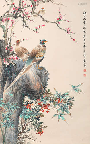 A CHINESE SCROLL PAINTING BY YAN BO LONG