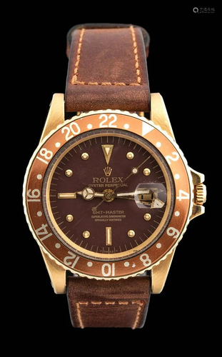 Rolex GMT-Master ref 1675 yellow gold 1975