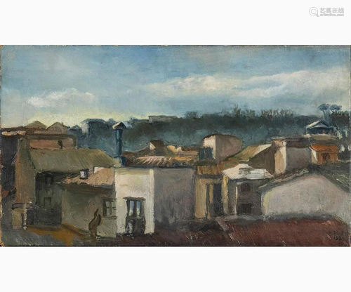 ALBERTO ZIVERI Rome, 1908 - 1990 - Roofs of Rome, 1939