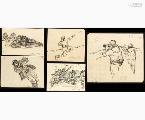 ROMANO DAZZI Rome, 1905 - La Lima, 1976 - Four drawings