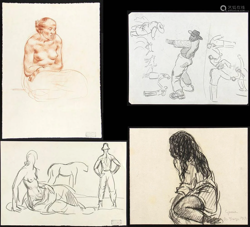 ROMANO DAZZI Rome, 1905 - La Lima, 1976 - Four drawings