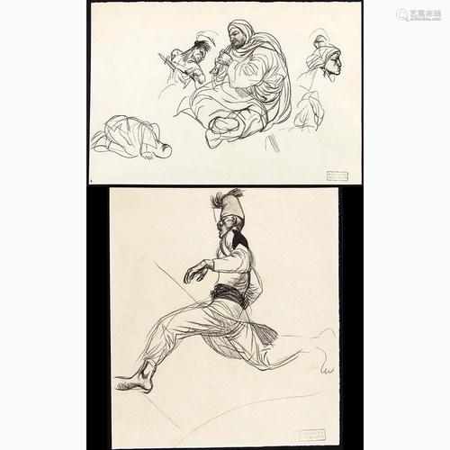 ROMANO DAZZI Rome, 1905 - La Lima, 1976 - Two drawings