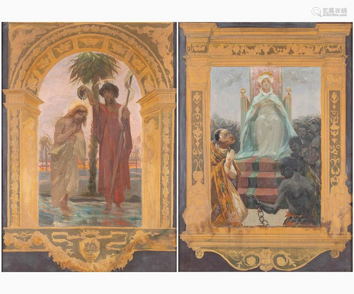 PIETRO VANNI Viterbo, 1845 - Rome, 1905 - Pair of