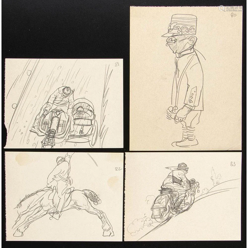 ROMANO DAZZI Rome, 1905 - La Lima, 1976 - Five drawings