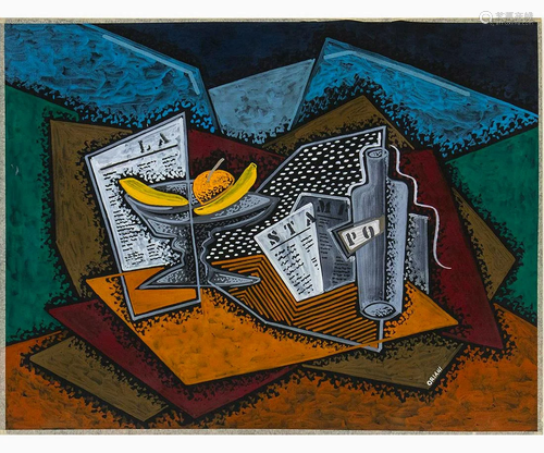 PIPPO ORIANI Turin, 1909 - Rome, 1972 - Still life with