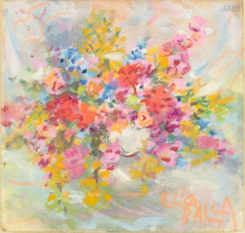 ELICA BALLA Rome, 1914 - 1993 - Pink flowers