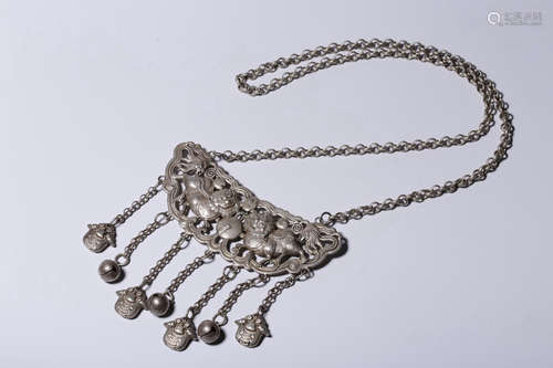 CHINESE SILVER LOCK ORNAMENT