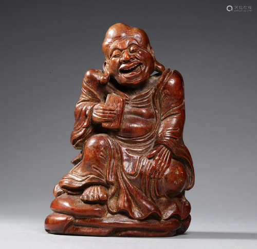 CHINESE CARVED BAMBOO BUDDHA