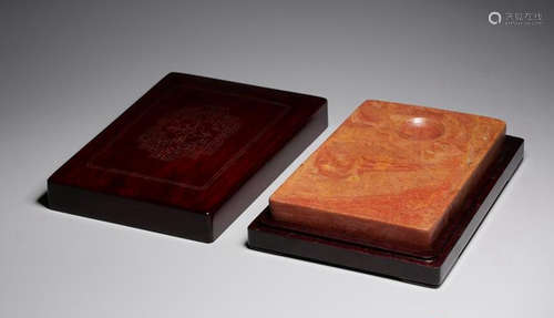 CHINESE DUAN STONE INK CONTAINER