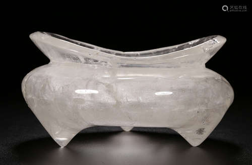 CHINESE CRYSTAL TRIPOD CENSER