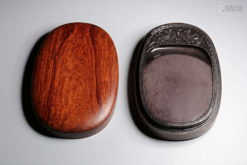 CHINESE DUAN STONE INK CONTAINER