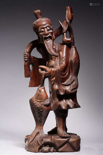 CHINESE CARVED WOOD ORNAMENT