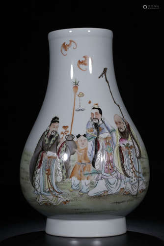 YONGZHENG MARK, CHINESE FAMILLE ROSE VASE