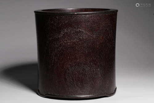 CHINESE ZITAN WOOD BRUSHPOT