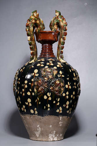 CHINESE TRI-COLORED VASE