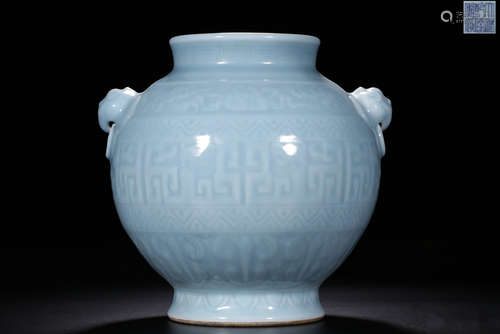 QIANLONG MARK, CHINESE CELADON GLAZED VASE