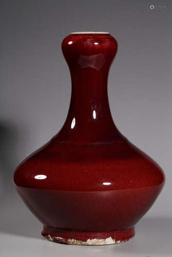 CHINESE JI-RED GLAZED VASE