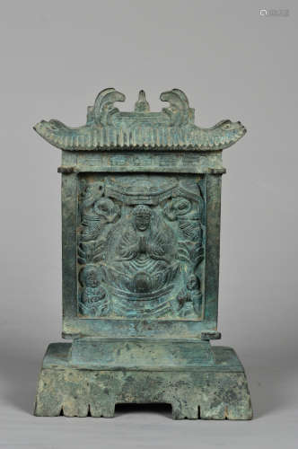 Chinese Bronze Buddha Tablet