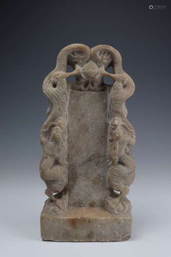 Chinese White Marble Tablet