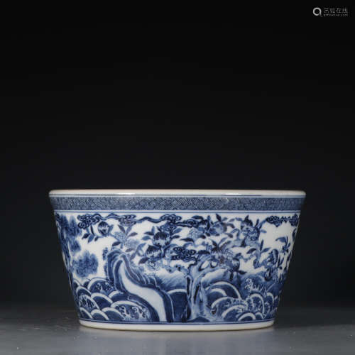 Chinese Blue And White Porcelain Vat