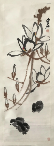 PREVIOUS COLLECTION OF QIAN JINGTANG CHINESE SCROLL