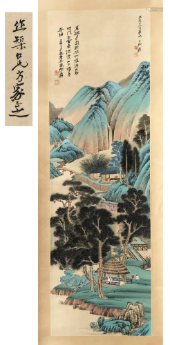 PREVIOUS COLLECTION OF LIANG ZUOJU CHINESE SCROLL