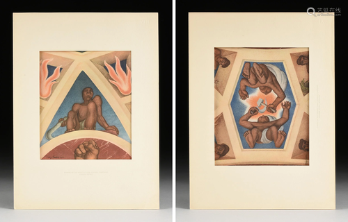 DIEGO RIVERA (Mexican 1886-1957) A GROUP OF TWO PRINTS,