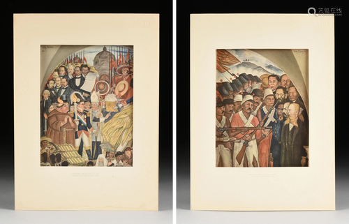 DIEGO RIVERA (Mexican 1886-1957) A GROUP OF TWO PRINTS,