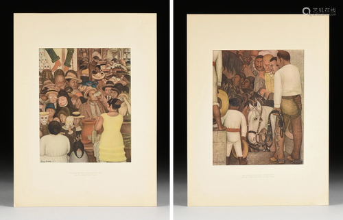 DIEGO RIVERA (Mexican 1886-1957) A GROUP OF TWO PRINTS,