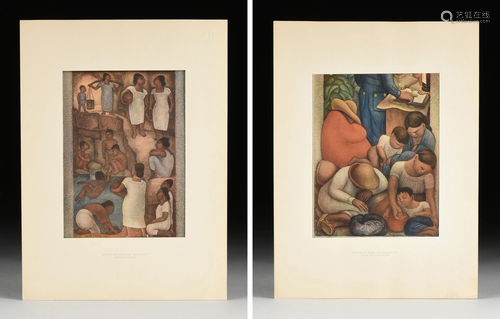 DIEGO RIVERA (Mexican 1886-1957) A GROUP OF TWO PRINTS,