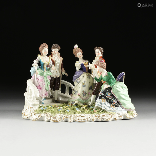 A GERMAN PORCELAIN FIGURAL GROUP, KISTER, THURINGIA,