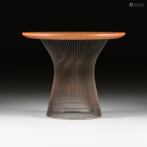 WARREN PLATNER (American 1919-2006) AN OAK TOPPED SIDE