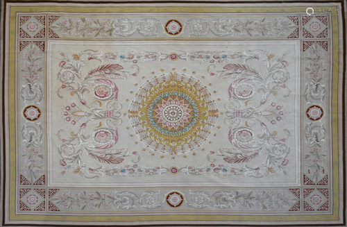 A DIRECTOIRE AUBUSSON STYLE RUG, MODERN,