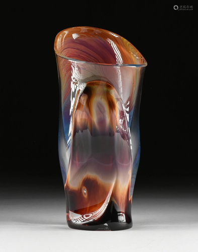 DINO ROSIN (Italian b. 1946) A MURANO ART GLASS VASE,