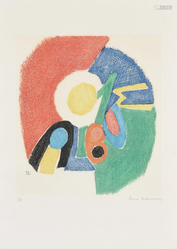 SONIA DELAUNAY (Ukrainian 1885-1979) A PRINT, 