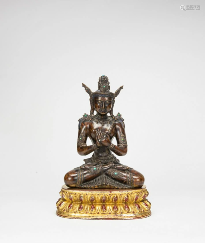 An Agalloch Figure Of Manjushri,