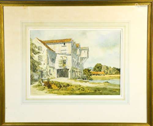 James Henry Starling (1905-1996): Hornchurch Mill, Norfolk, watercolour, 28 by 39cm.