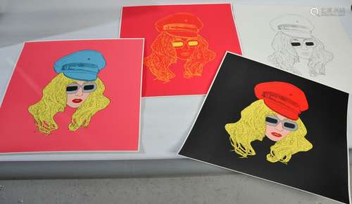 Simon Gross (20th century): Lady Gaga, four silkscreens, limited edition, 60cm by 60cm