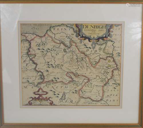 A 17th century hand coloured map of 