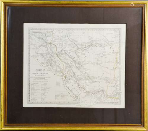 A 19th century map of Persia, published by Baldwin & Craddock, engraved by C Walker, 31 by 39cm.